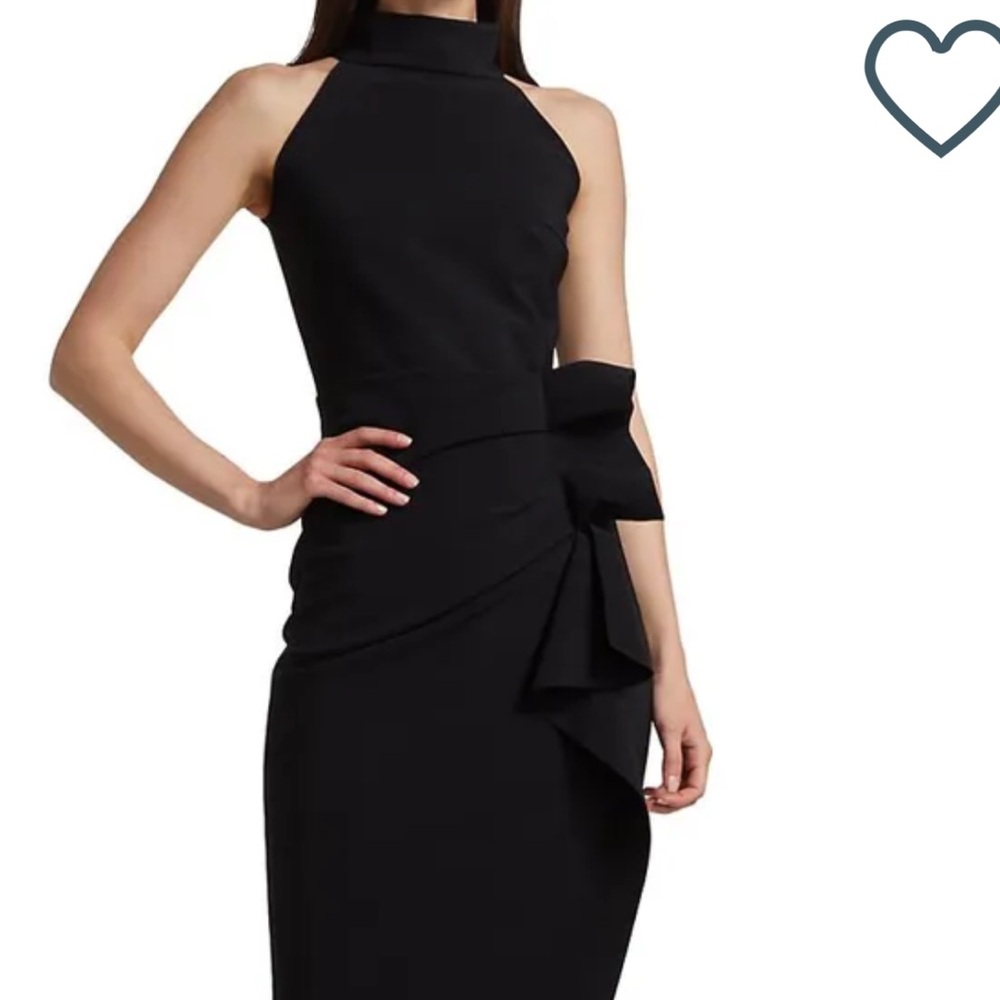 Worn once chiara robe black halter gown size 8